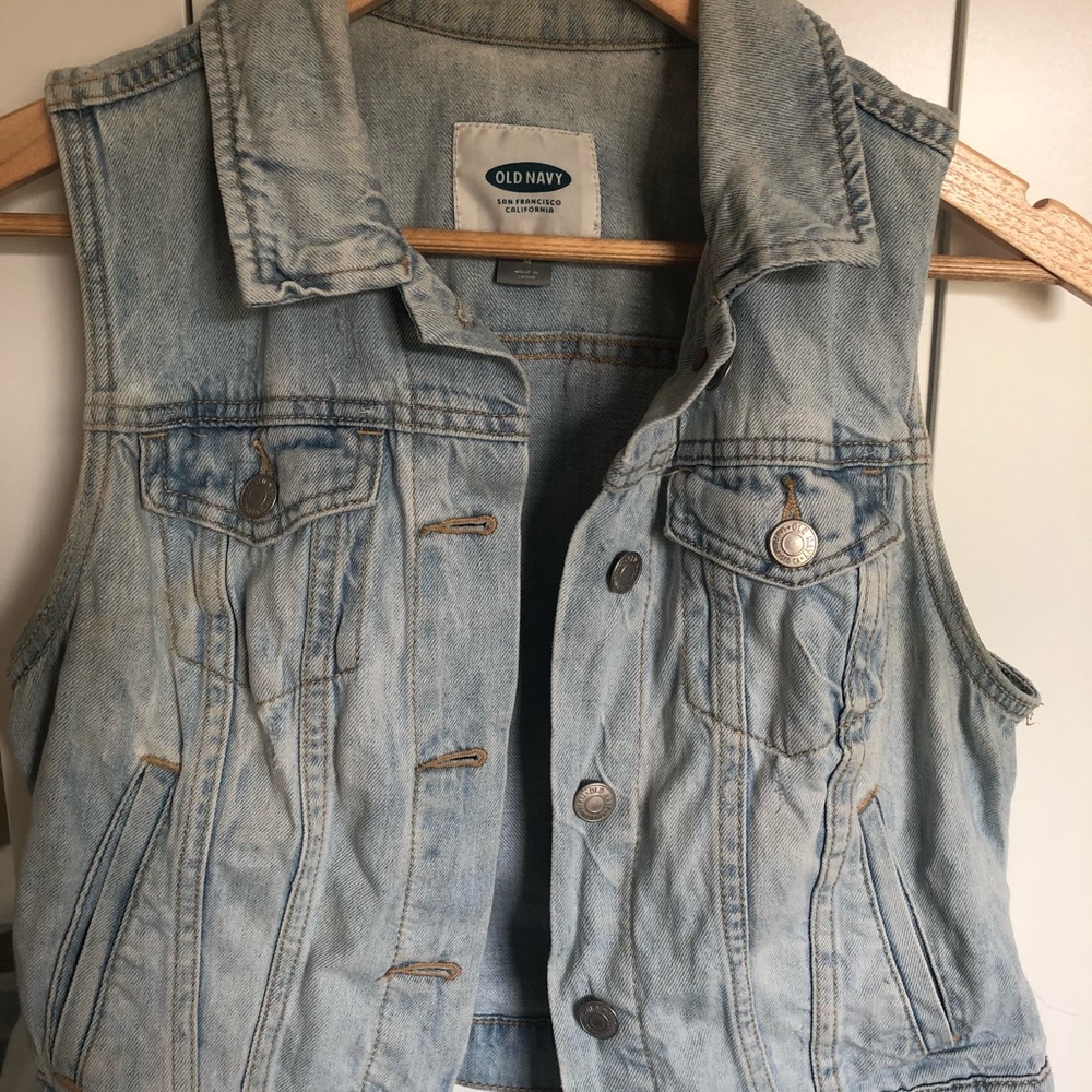 Old navy denim jean vest